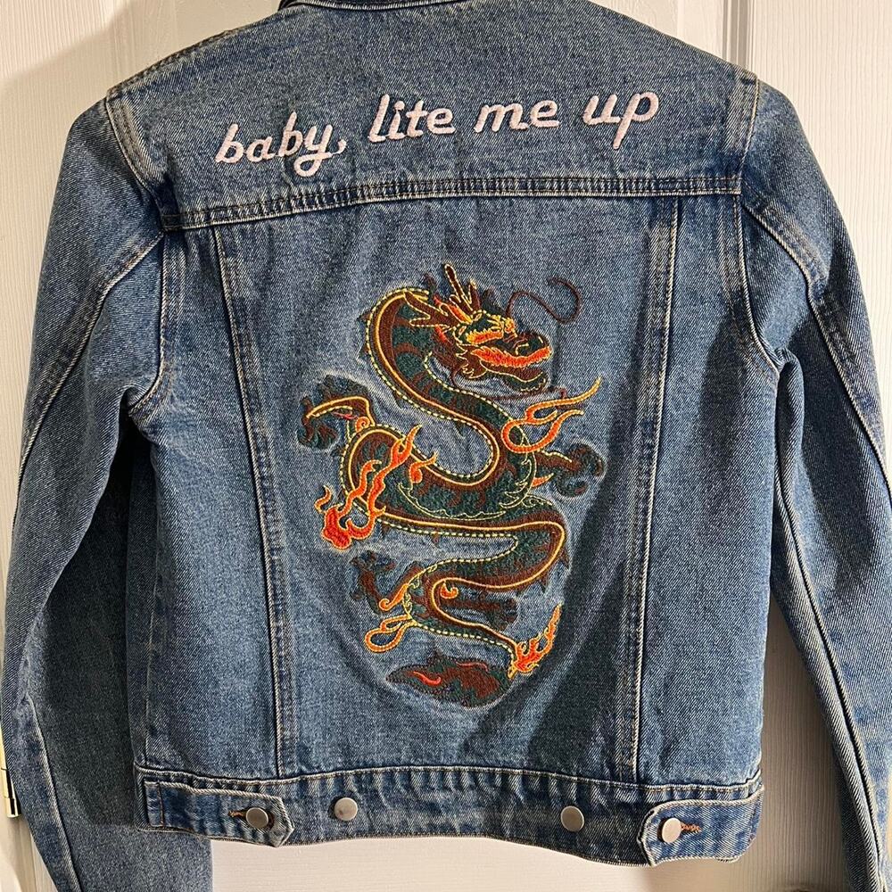 Honey punch blue denim jacket
